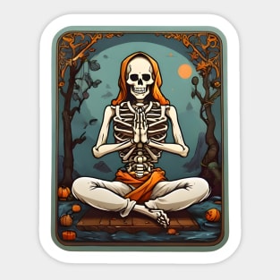 Meditation Skeleton Sticker